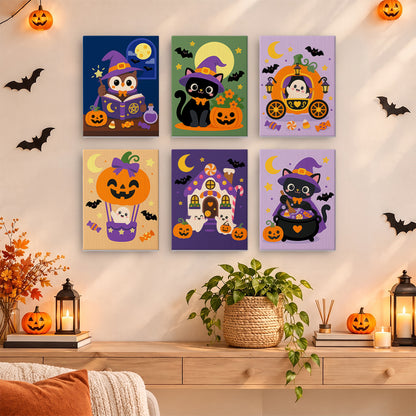 Pumpkin Balloon Ghost Rides mini paint by numbers – image 14