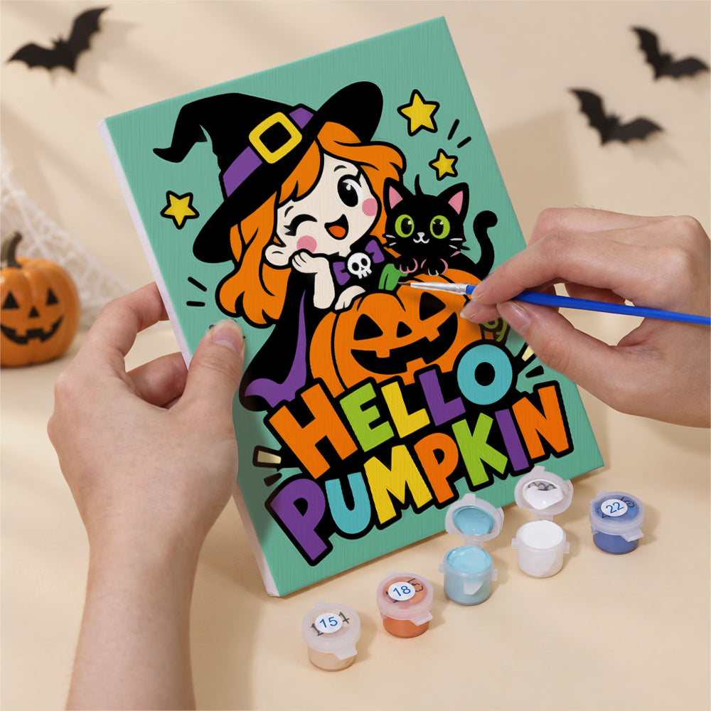 Mint Green Spooky Season Slogans mini paint by numbers – image 5