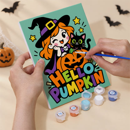 Mint Green Spooky Season Slogans mini paint by numbers – image 5