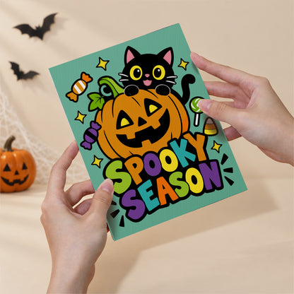 Mint Green Spooky Season Slogans mini paint by numbers – image 6