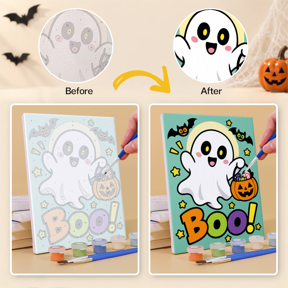Mint Green Spooky Season Slogans mini paint by numbers – image 10