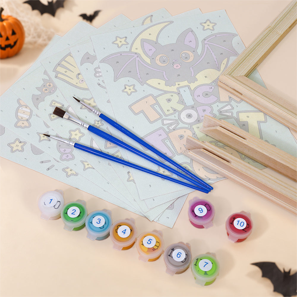 Mint Green Spooky Season Slogans mini paint by numbers – image 11