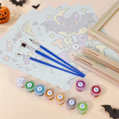 Mint Green Spooky Season Slogans mini paint by numbers – image 11