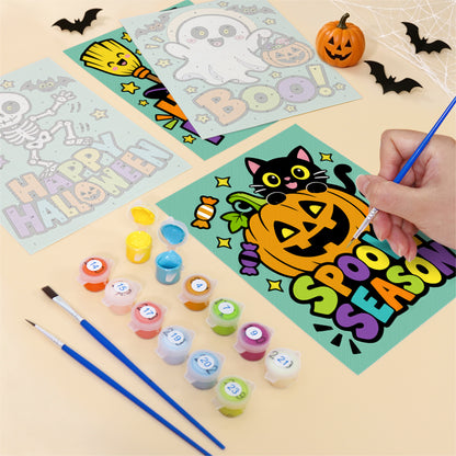 Mint Green Spooky Season Slogans mini paint by numbers – image 12