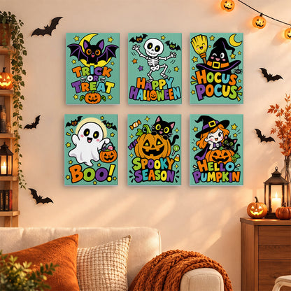 Mint Green Spooky Season Slogans mini paint by numbers – image 15
