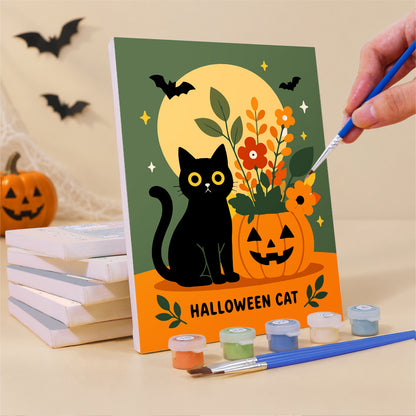 Skull and Pumpkin Spooky Blooms mini paint by numbers – image 3