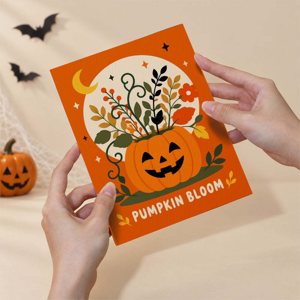Skull and Pumpkin Spooky Blooms mini paint by numbers – image 6