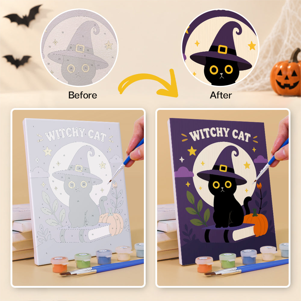 Skull and Pumpkin Spooky Blooms mini paint by numbers – image 10