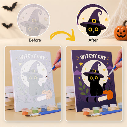 Skull and Pumpkin Spooky Blooms mini paint by numbers – image 10