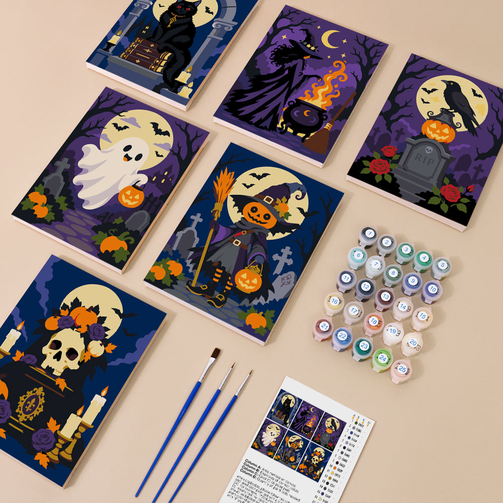 Gothic Halloween Night mini paint by numbers – image 1