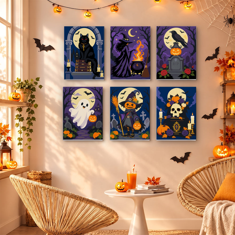 Gothic Halloween Night mini paint by numbers – image 16