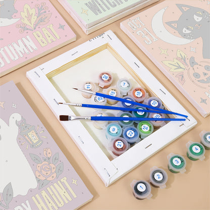 Autumn Bat and Happy Haunt mini paint by numbers – image 2
