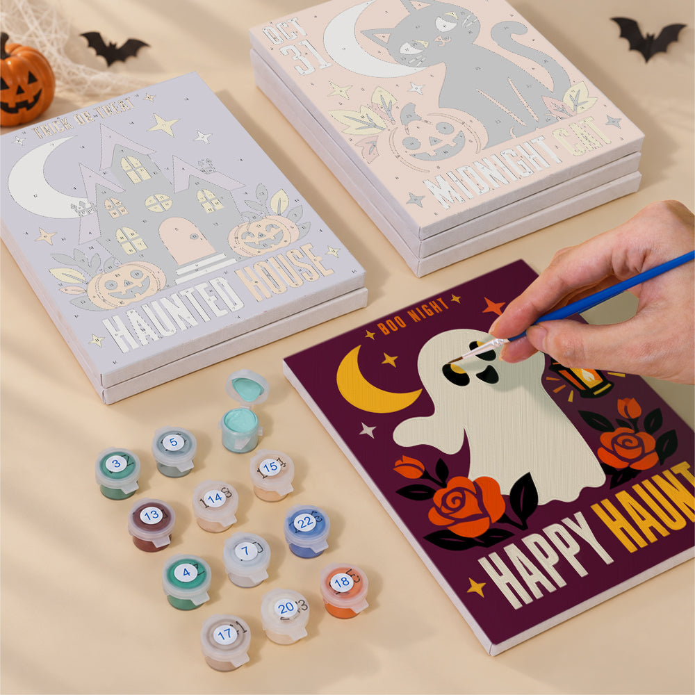 Autumn Bat and Happy Haunt mini paint by numbers – image 4