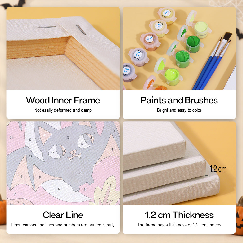Autumn Bat and Happy Haunt mini paint by numbers – image 9