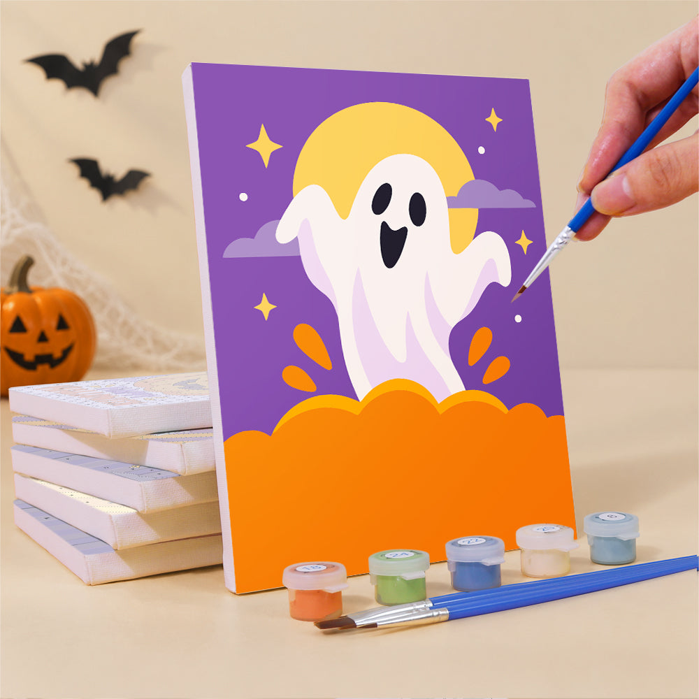Polka-Dot Pumpkin Party Prints mini paint by numbers – image 3