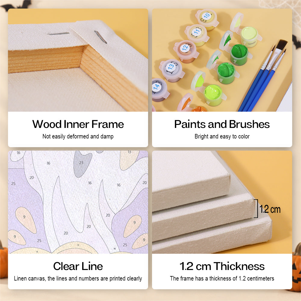 Polka-Dot Pumpkin Party Prints mini paint by numbers – image 9