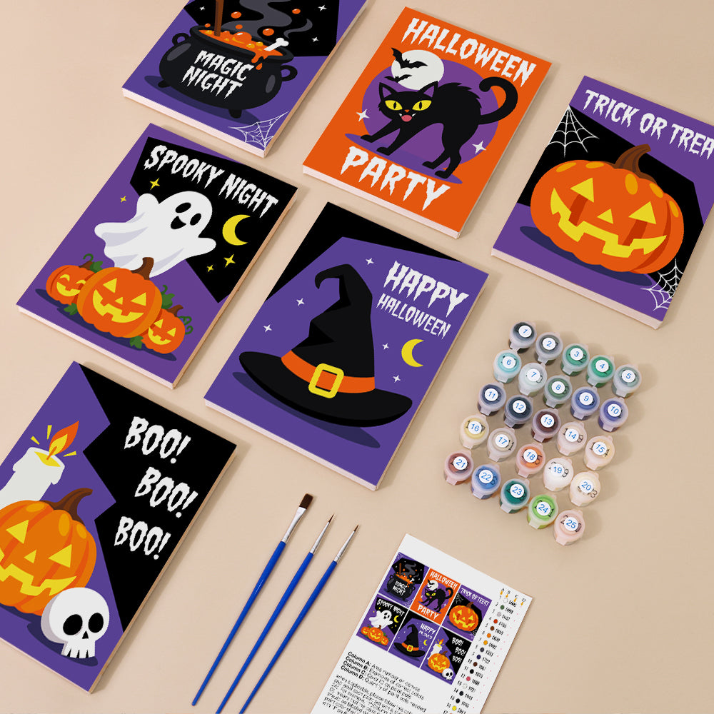 Bold Spooky Night mini paint by numbers – image 1