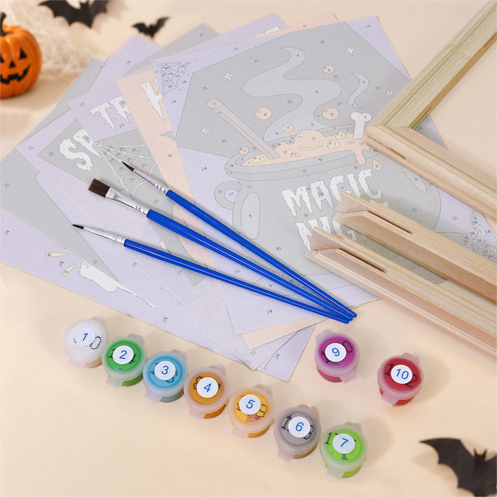 Bold Spooky Night mini paint by numbers – image 11