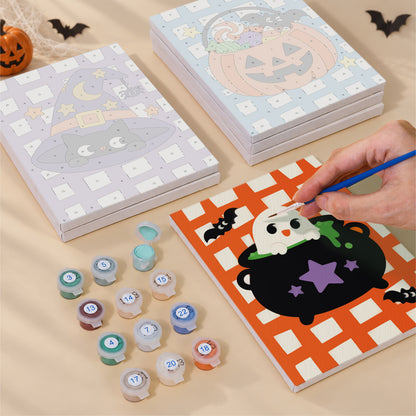 Gingham Check Halloween Cuties mini paint by numbers – image 4