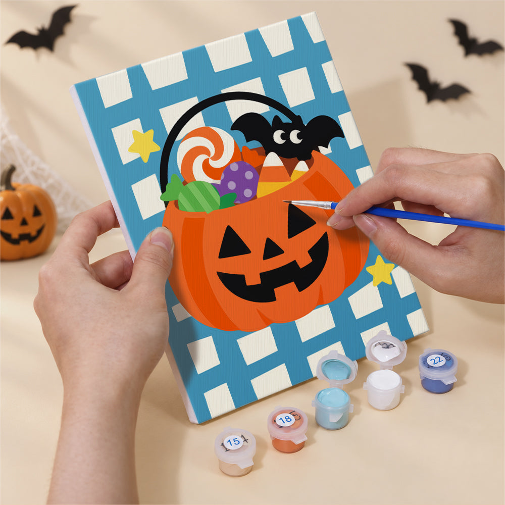 Gingham Check Halloween Cuties mini paint by numbers – image 5