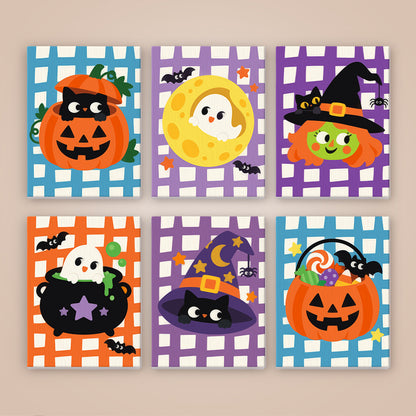 Gingham Check Halloween Cuties mini paint by numbers – image 8