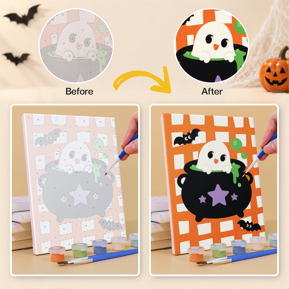 Gingham Check Halloween Cuties mini paint by numbers – image 10
