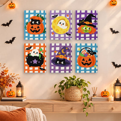Gingham Check Halloween Cuties mini paint by numbers – image 14
