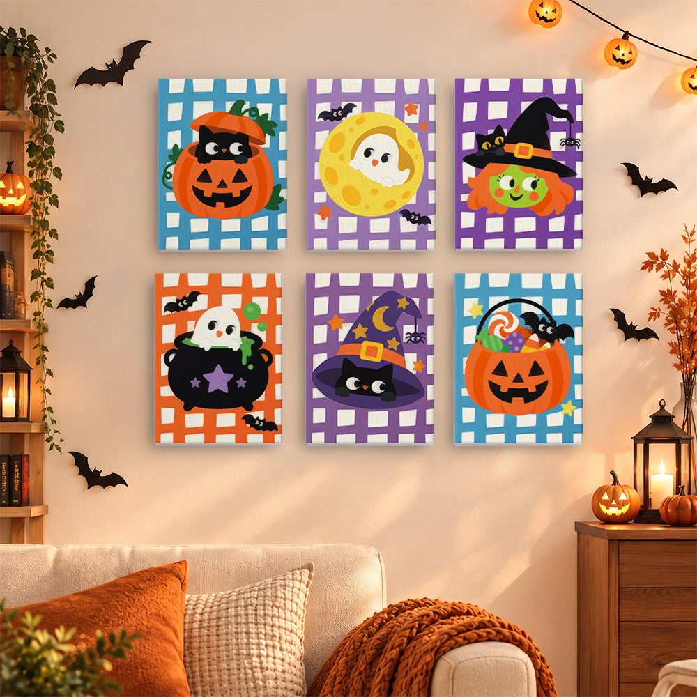 Gingham Check Halloween Cuties mini paint by numbers – image 15