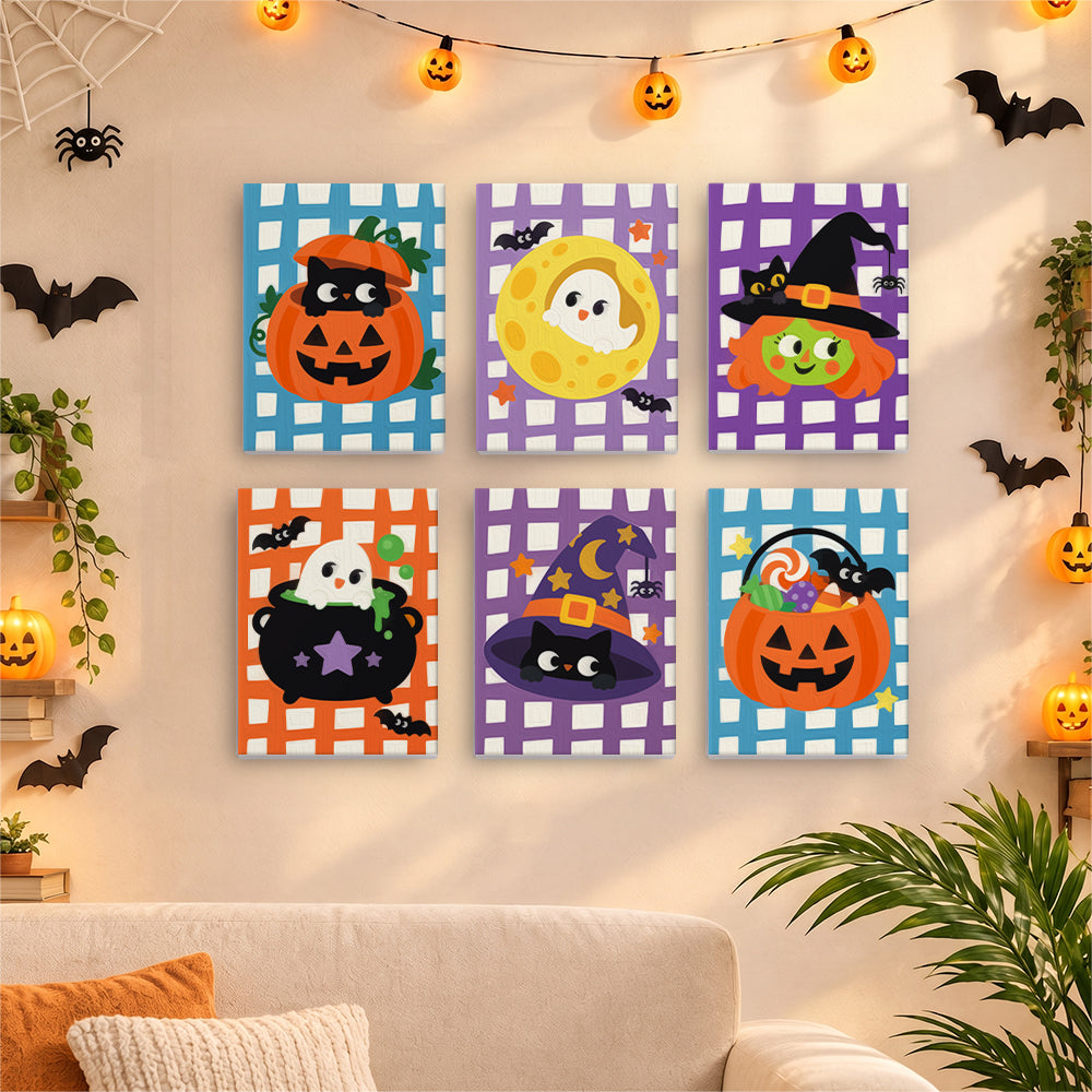 Gingham Check Halloween Cuties mini paint by numbers – image 17