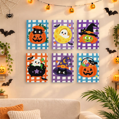 Gingham Check Halloween Cuties mini paint by numbers – image 17