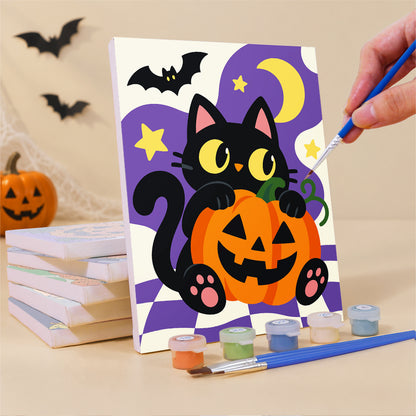 Black Cat and Pumpkin mini paint by numbers – image 3