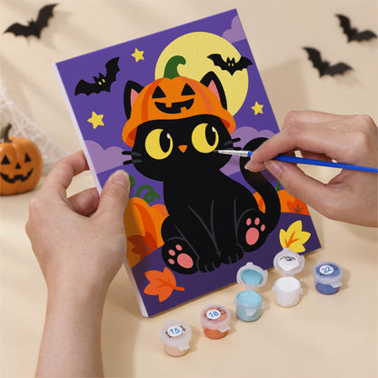 Black Cat and Pumpkin mini paint by numbers – image 5