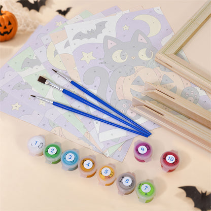 Black Cat and Pumpkin mini paint by numbers – image 11