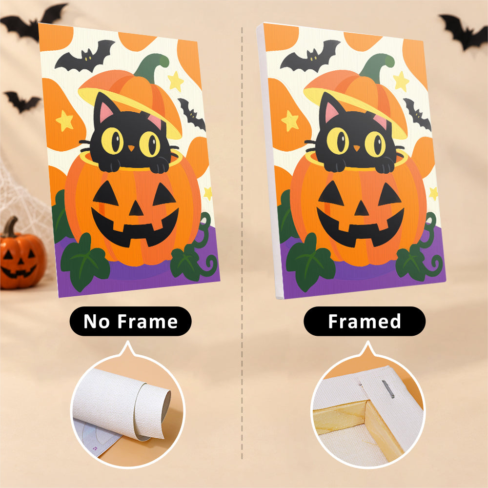 Black Cat and Pumpkin mini paint by numbers – image 13