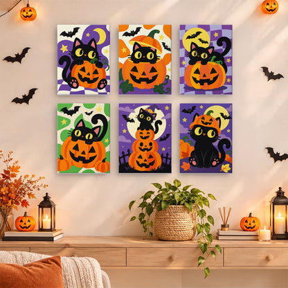 Black Cat and Pumpkin mini paint by numbers – image 14