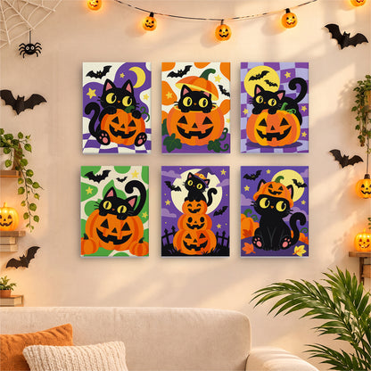Black Cat and Pumpkin mini paint by numbers – image 17