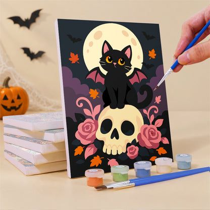 Daisy Ghost and Pumpkin Tower mini paint by numbers – image 3