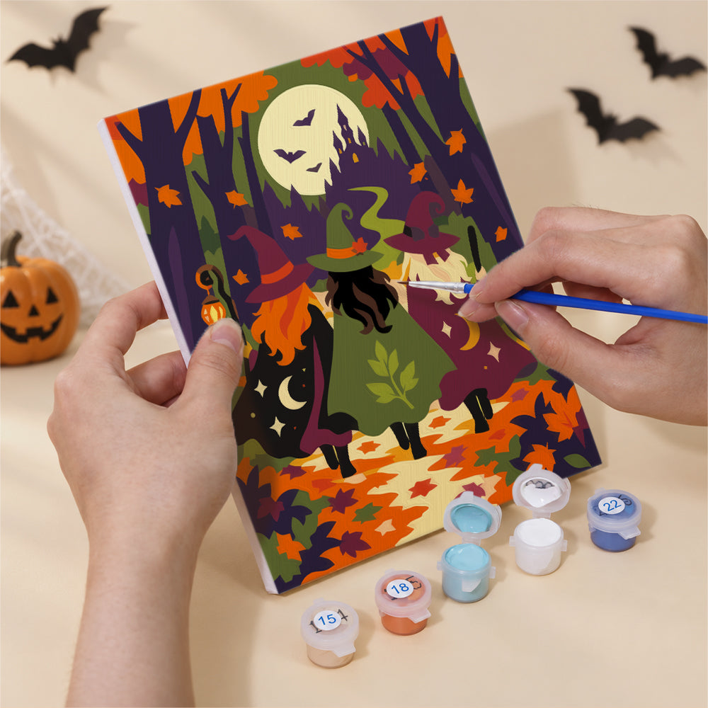 Daisy Ghost and Pumpkin Tower mini paint by numbers – image 5