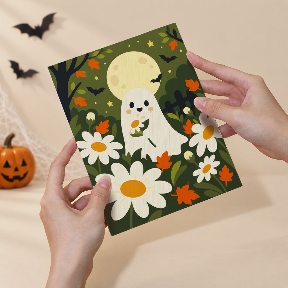 Daisy Ghost and Pumpkin Tower mini paint by numbers – image 6