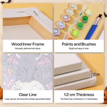 Daisy Ghost and Pumpkin Tower mini paint by numbers – image 9
