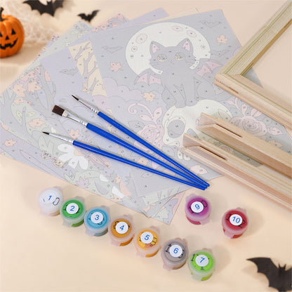Daisy Ghost and Pumpkin Tower mini paint by numbers – image 11