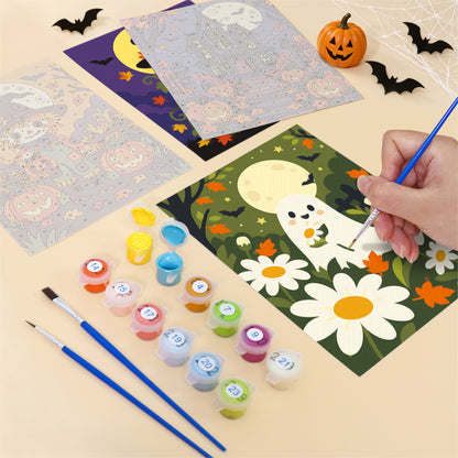 Daisy Ghost and Pumpkin Tower mini paint by numbers – image 12
