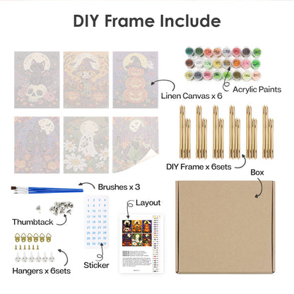 Daisy Ghost and Pumpkin Tower mini paint by numbers – image 18
