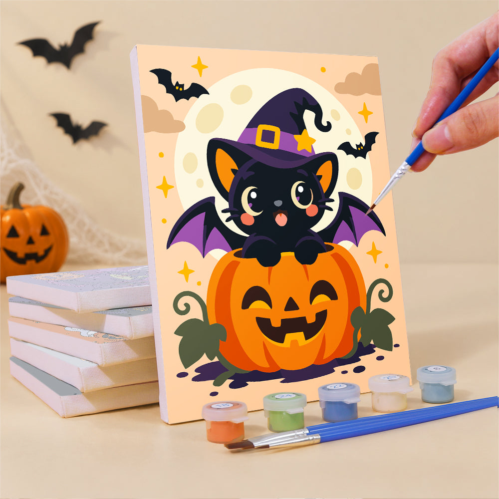 Cute Moonlit Halloween mini paint by numbers – image 3