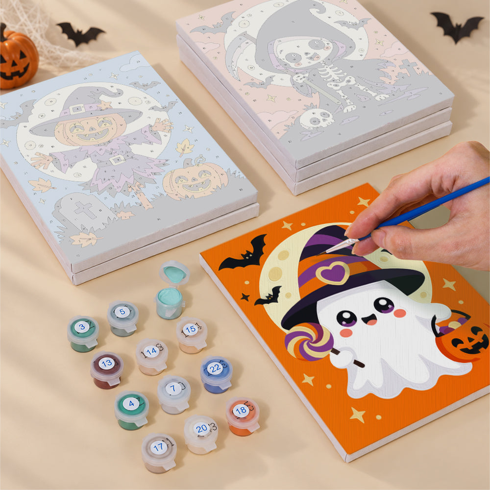 Cute Moonlit Halloween mini paint by numbers – image 4