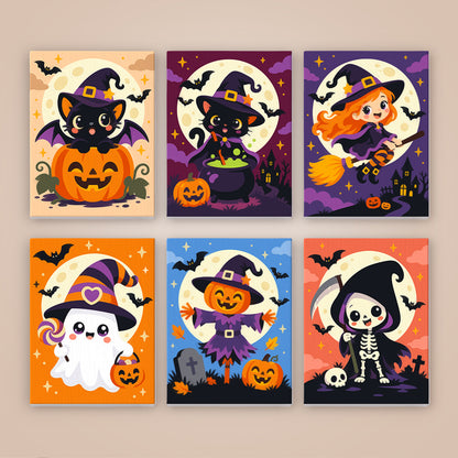 Cute Moonlit Halloween mini paint by numbers – image 8