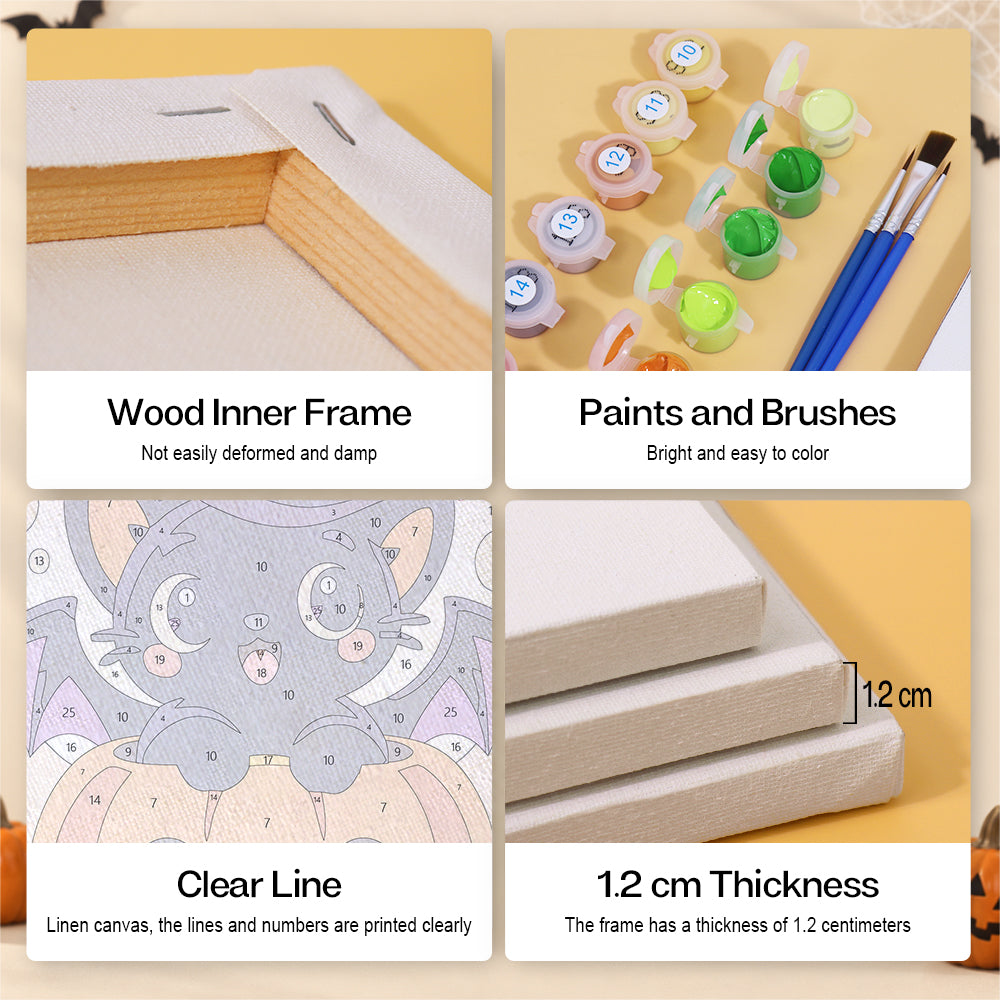 Cute Moonlit Halloween mini paint by numbers – image 9