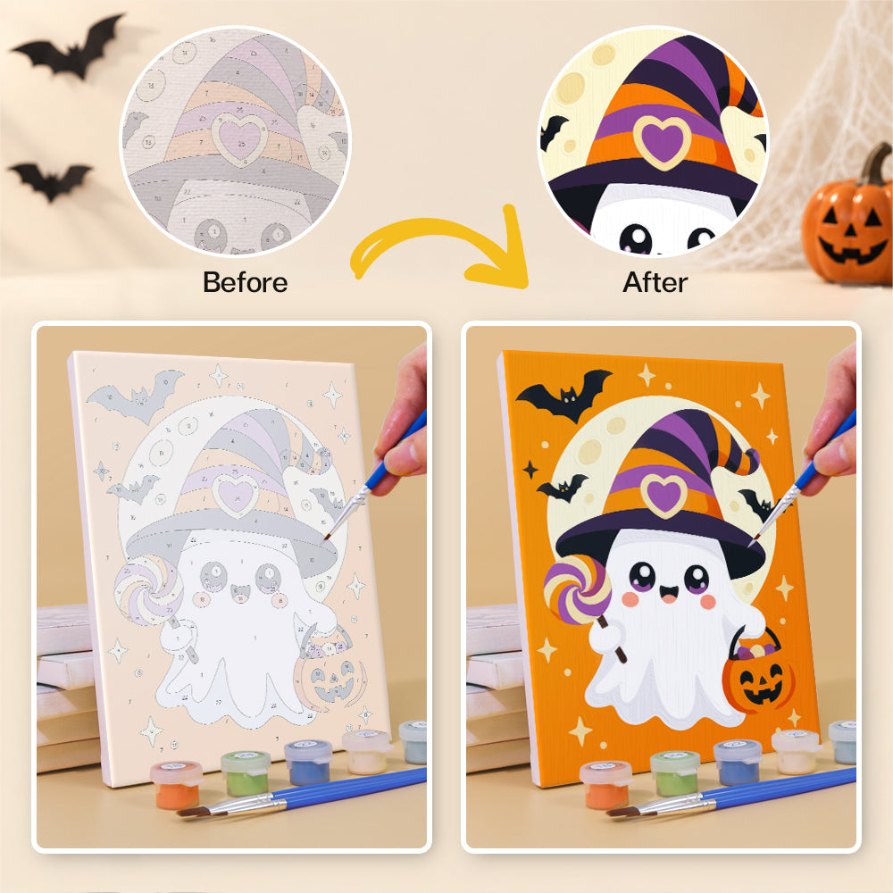 Cute Moonlit Halloween mini paint by numbers – image 10