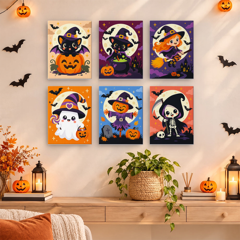 Cute Moonlit Halloween mini paint by numbers – image 14
