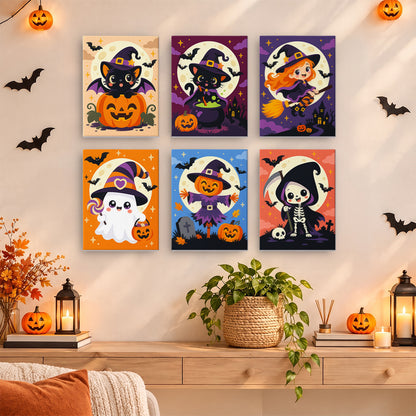 Cute Moonlit Halloween mini paint by numbers – image 14